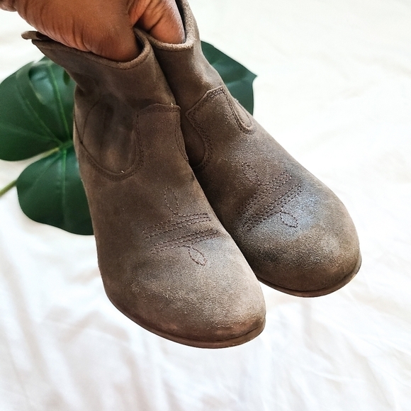 Brown leather slip on booties - Picture 10 of 12